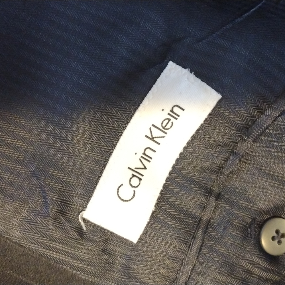 Pinstripe very good condition wool and cashmere Calvin Klein suit